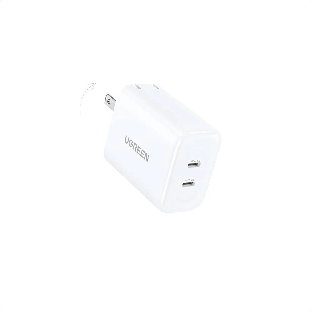 UGREEN X338 GaN Infinity Dual Port Type C Wall Charger 45W US White