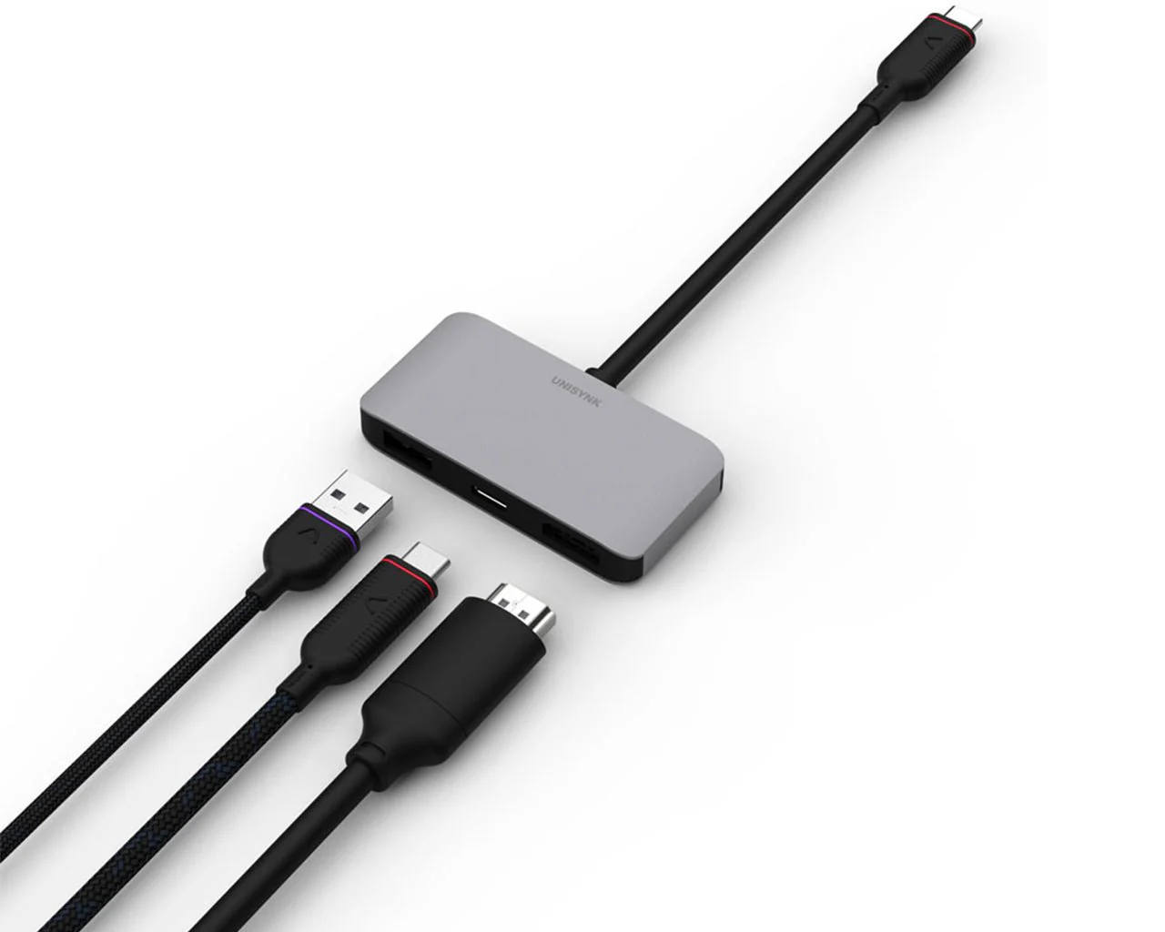 UNISYNK 3 Port USB-C Adapter Hub - Image 4