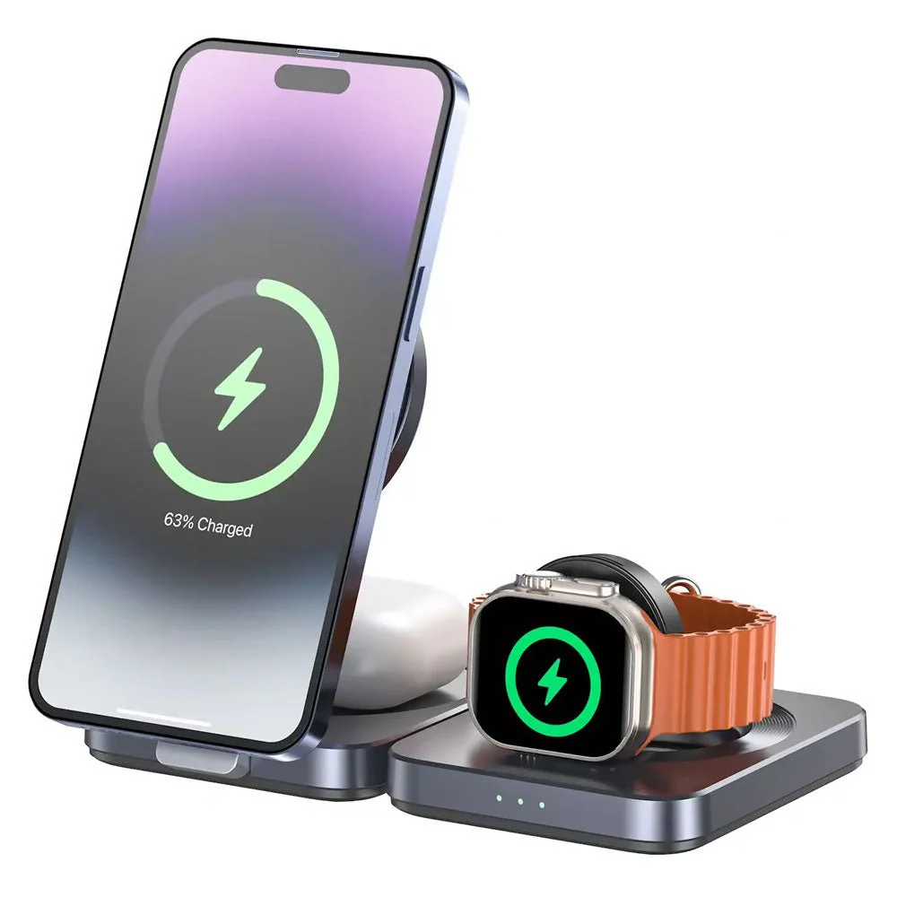 Unitek Qi2 Foldable 3 in 1 Wireless Charging Station 15W - Image 3