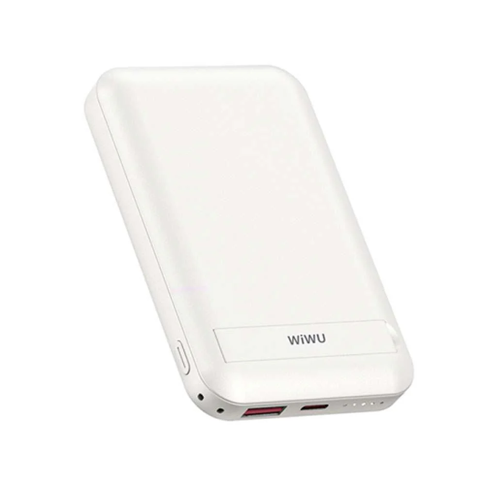 WiWU Snap Cube 10000 mAh Magnetic Wireless Power Bank White - Image 3
