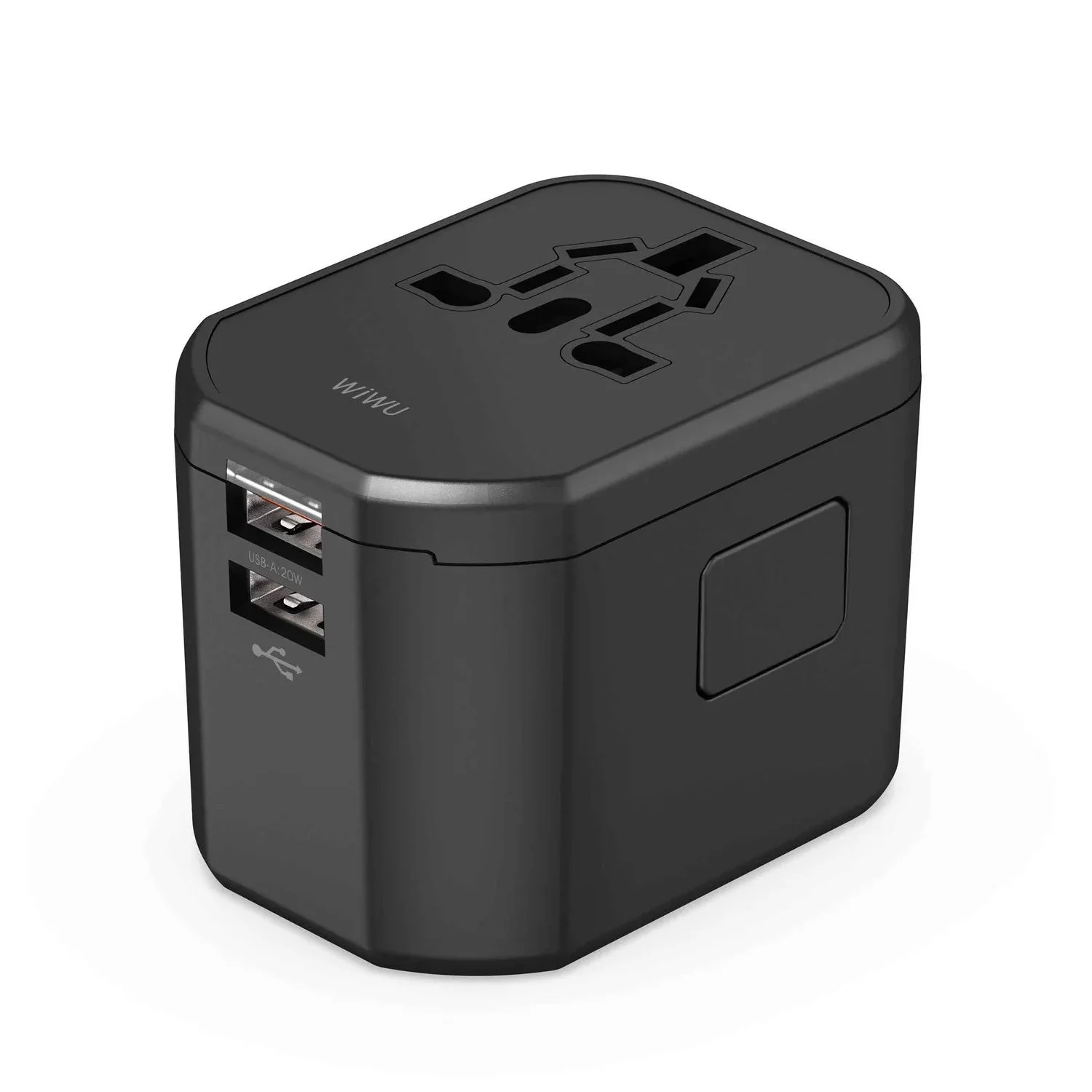 WiWU Universal Plug Adapter 4 in 1 20W Black - Image 3
