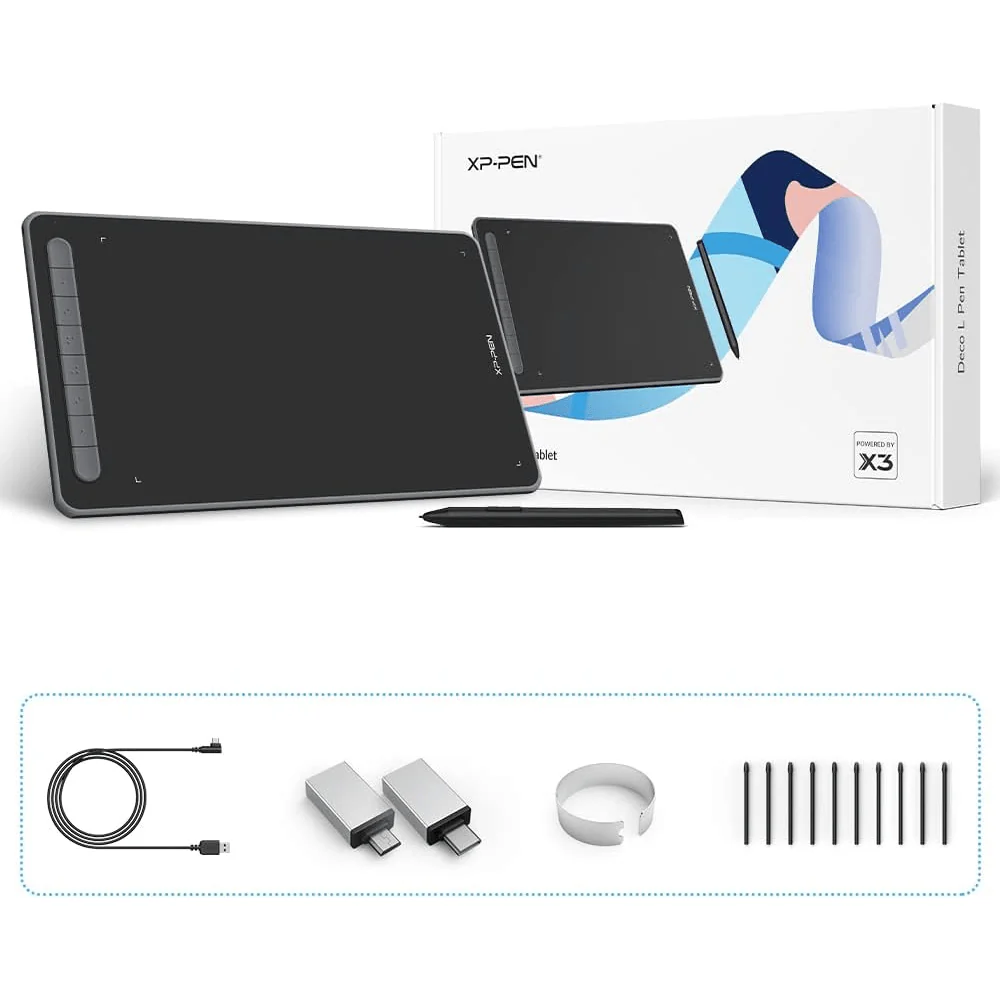 XP-PEN Deco L Graphics Pen Tablet 10 X 6 inch - Image 2