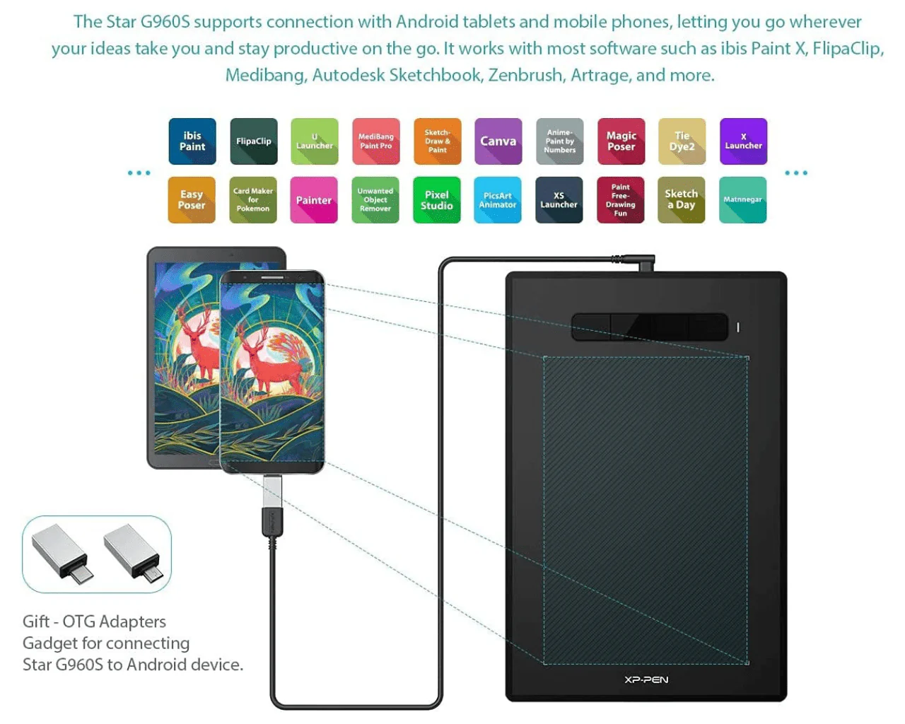 XP-PEN Star G960S Plus Graphics Tablet 9 X 6 inch - Image 4